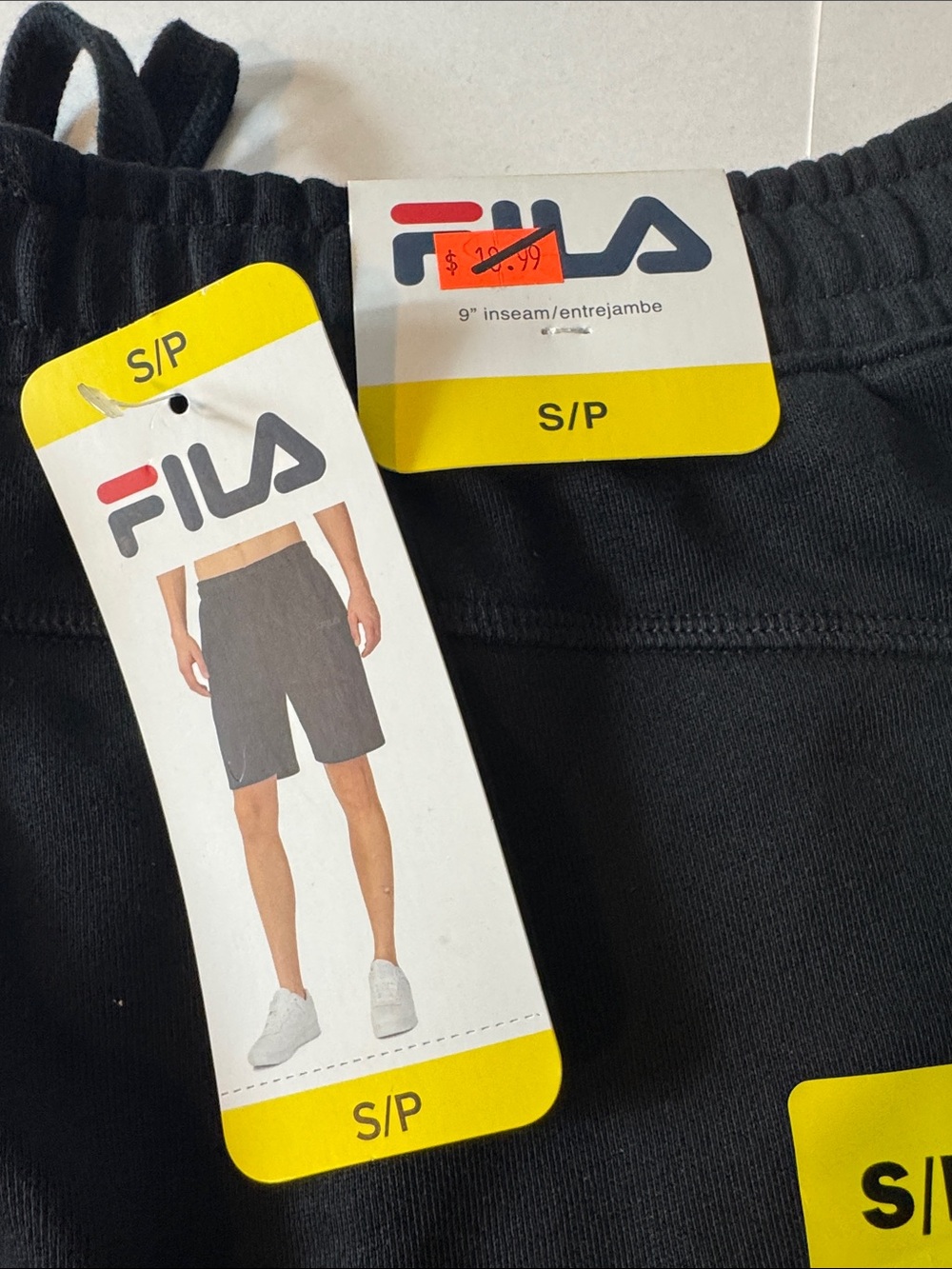 Fila Men's Black Athletic Drawstring Shorts